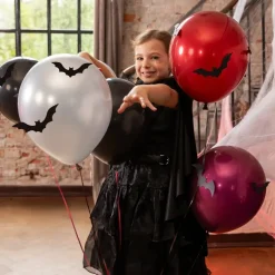 Halloweenballonger 3D Fladdermöss 6-pack