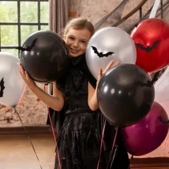 Halloweenballonger 3D Fladdermöss 6-pack