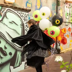 Halloweenballonger med läskiga ögon 6-pack