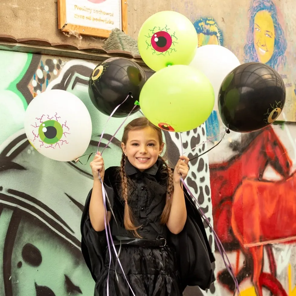 Halloweenballonger med läskiga ögon 6-pack
