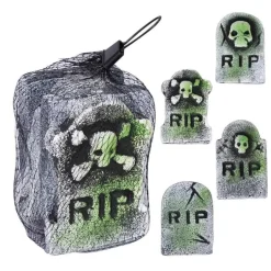 Halloweendekoration Mini Gravstenar 4-pack