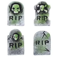 Halloweendekoration Mini Gravstenar 4-pack