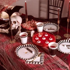 Halloweenservetter med guldkant 12-pack