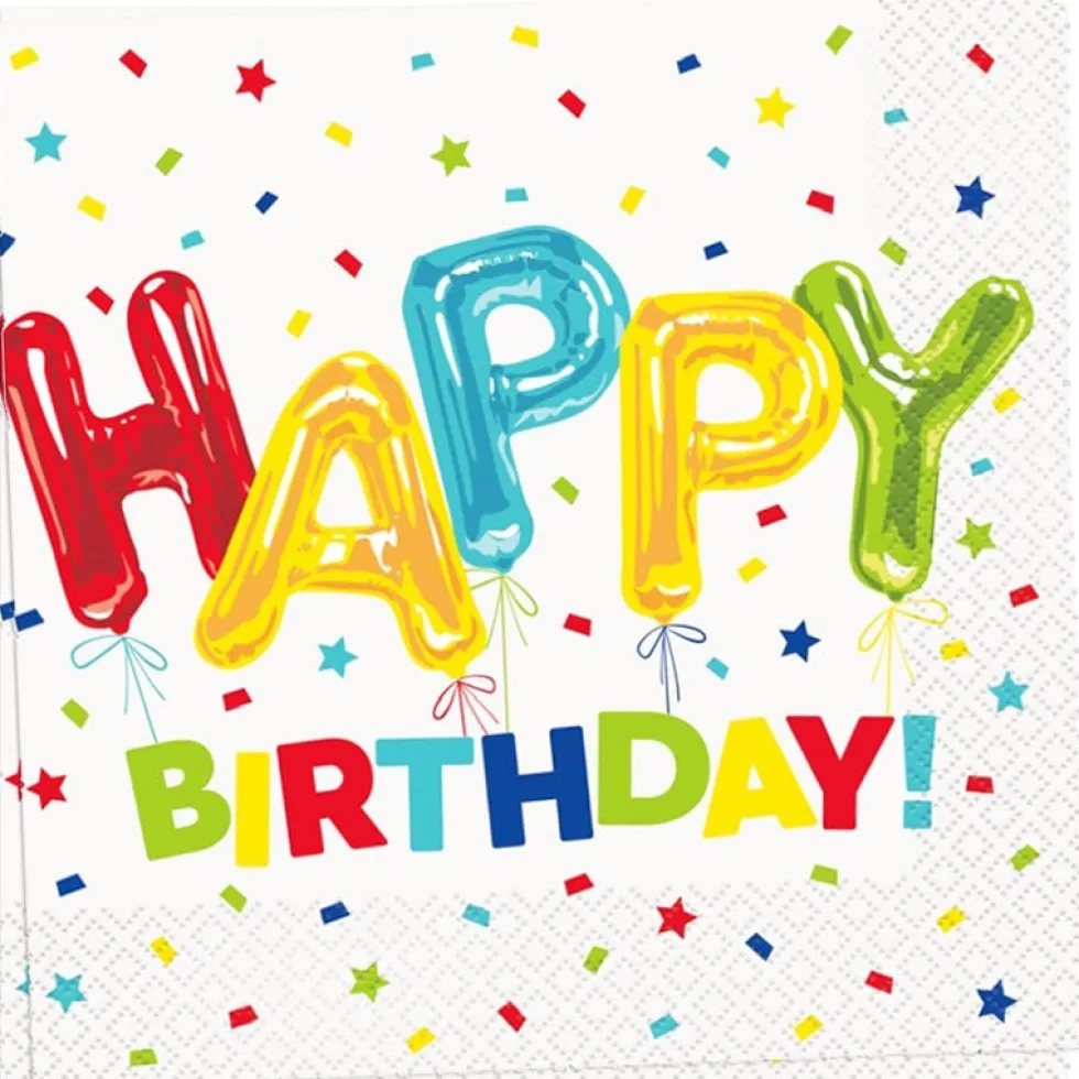 Happy Balloon Birthday, Servetter 16-pack