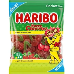 Haribo Happy Cherries Sura i påse 75 gram