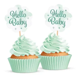Hello Baby Muffinsdekorationer 12-pack