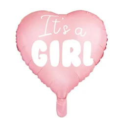 Hjärtformad folieballong It´s a Girl