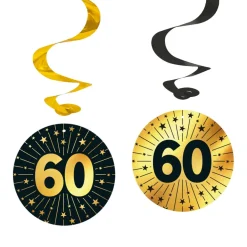 Hängande dekorationer 60 år 4-pack