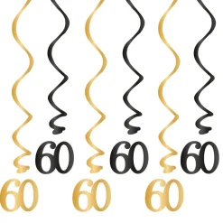 Hängande dekorationer 60 år 6-pack