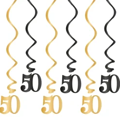Hängande dekorationer 50 år 6-pack