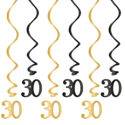 Hängande dekorationer 30 år 6-pack