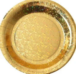 Holografisk Guld - Tallrikar 10-pack