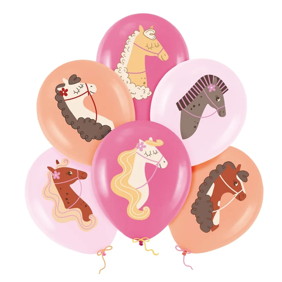 Hästar Ballonger 6-pack