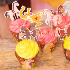 Hästar Cake Toppers 9-pack