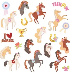 Hästar Tatueringar 21-pack