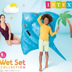 Intex Badmadrass - Stingrocka 145 x 185 cm