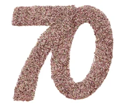 Jättekonfetti i Roséguld 70 år 6 cm 6-pack