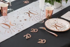 Jättekonfetti i Roséguld 60 år 6 cm 6-pack