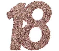 Jättekonfetti i Roséguld 18 år 6 cm 6-pack