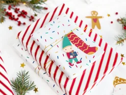 Julklappsetiketter med snöre 12-pack
