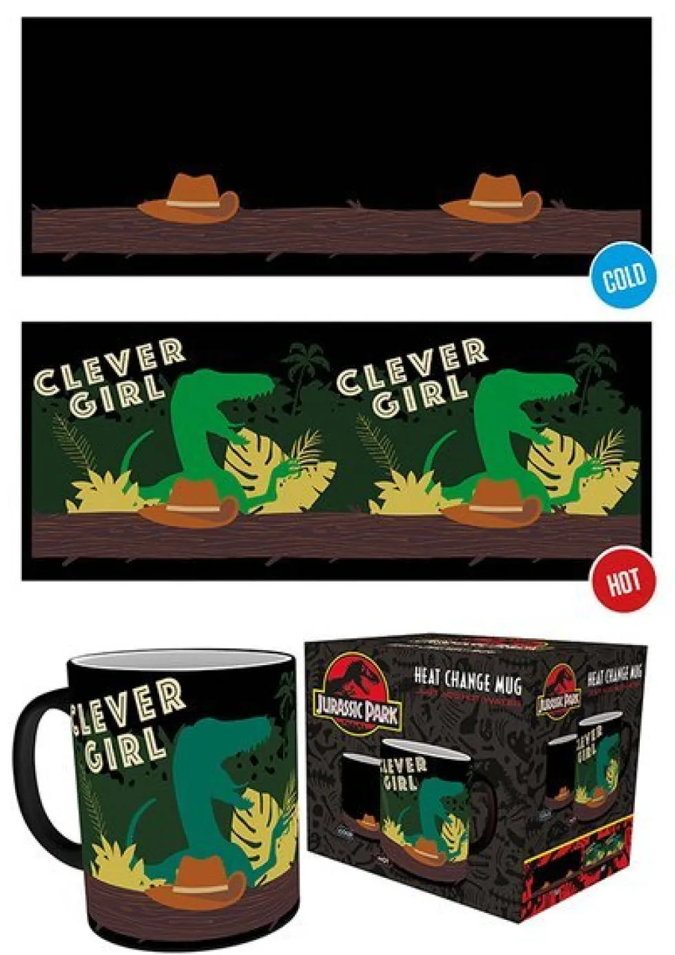 Jurassic Park - Clever Girl Heat Change Porslinsmugg