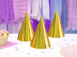 Kalashattar i Glittrande Guld 6-pack