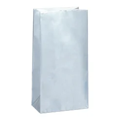Kalaspåsar i papper Silvermetallic 10-pack