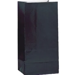 Kalaspåsar i papper - Svarta 12-pack