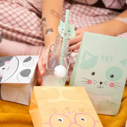 Katt Pappsugrör 6-pack