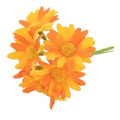 Konstgjorda Prästkragar i orange färg 11 cm