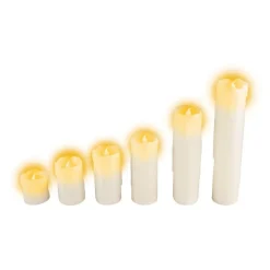 LED Blockljus 5-20 cm 6-pack