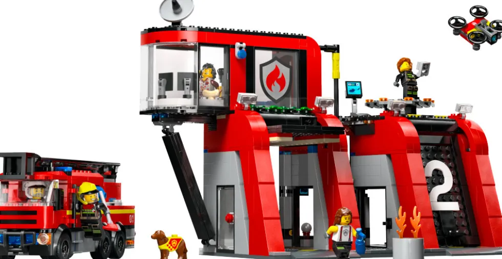 LEGO City - Brandstation med brandbil 6+