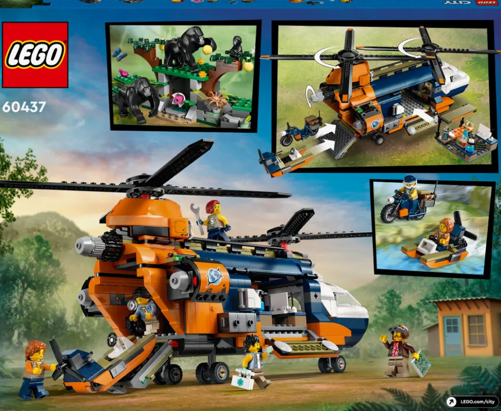 LEGO City - Djungelhelikopter och basläger 8+