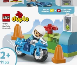 LEGO Duplo - Blå polismotorcykel 2+
