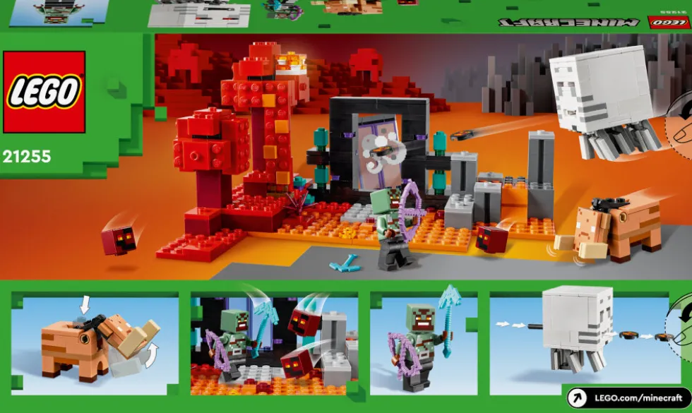 LEGO Minecraft - Attack vid Nether-portalen 8+