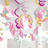 Magical Unicorn - Hängande Swirl Dekorationer
