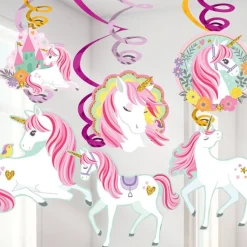 Magical Unicorn - Hängande Swirl Dekorationer