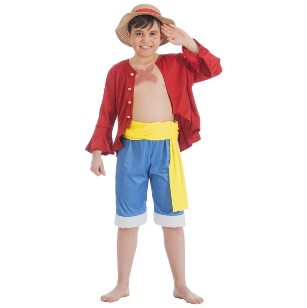 Maskeraddräkt One Piece Luffy Barn 9-12 år