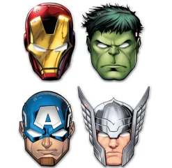 Mighty Avengers - Ansiktsmasker av papp 6-pack