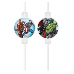 Mighty Avengers - Pappsugrör 4-pack