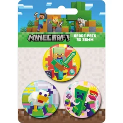 Minecraft Knappar 3-pack