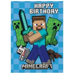 Minecraft Steve Födelsedagskort