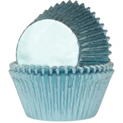 Muffinsformar Mini - Metallic Ljusblå 36-pack