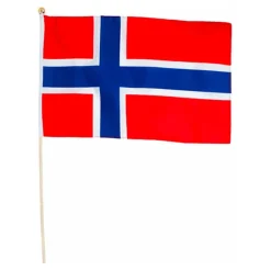 Norsk flagga på pinne 30 x 40 cm