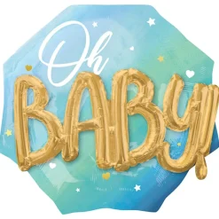 Oh Baby - Folieballong Blå 76 cm