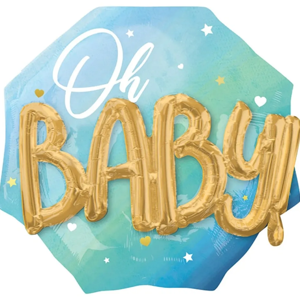 Oh Baby - Folieballong Blå 76 cm