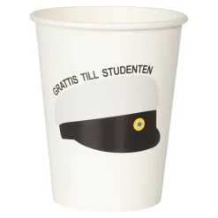 Pappmuggar med studentmössa 8-pack