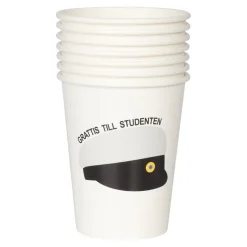 Pappmuggar med studentmössa 8-pack