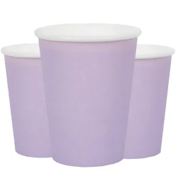Pappmuggar 250 ml - Ljuslila 10-pack