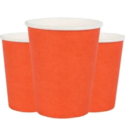 Pappmuggar 250 ml - Orange 10-pack